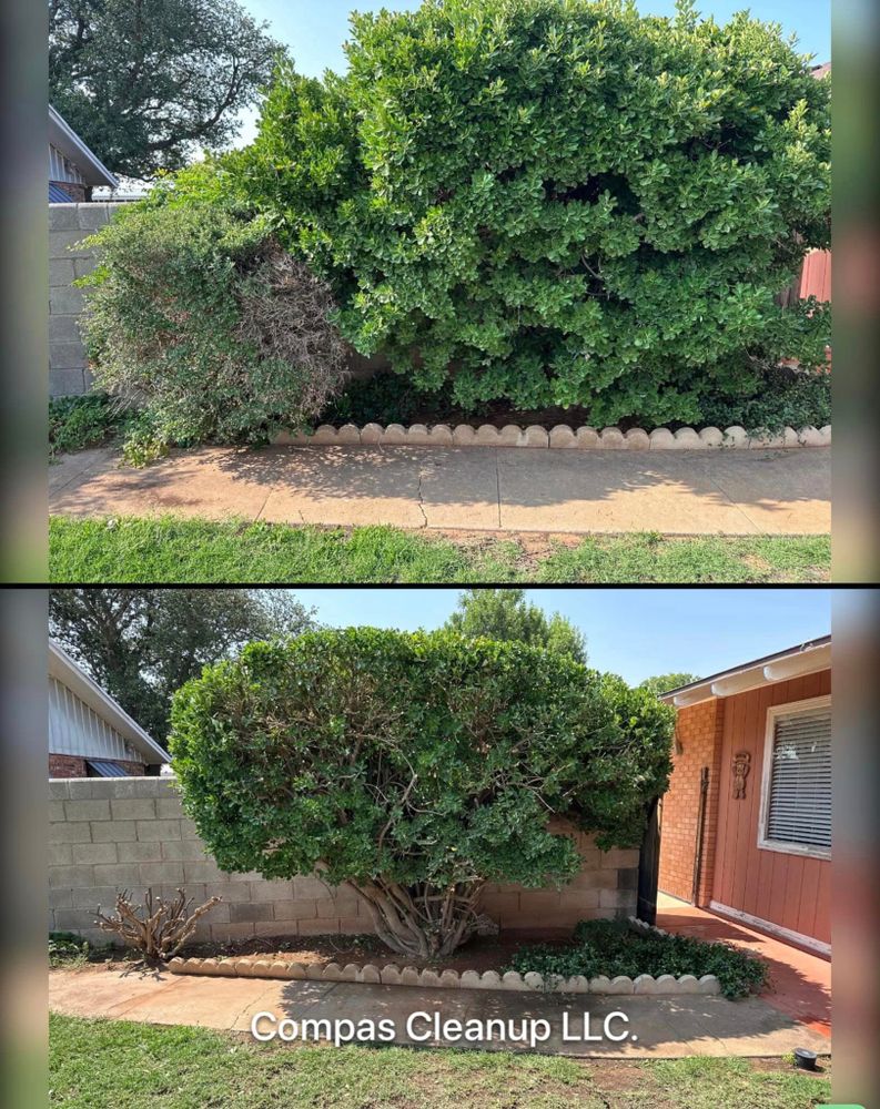 Our Shrub Trimming service ensures your landscape stays well-manicured and healthy, enhancing curb appeal and promoting plant growth. Let us shape and maintain your shrubs for a vibrant outdoor space. for Compas Cleanup in McCamey, TX