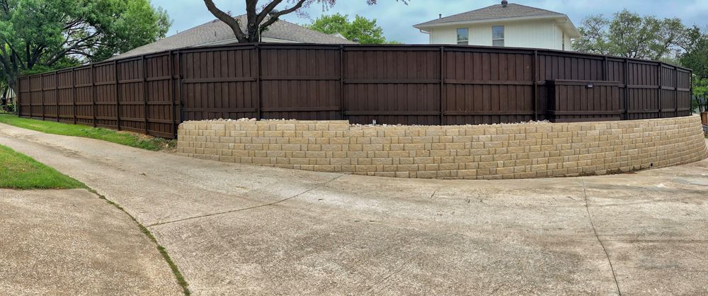 Retaining Walls for Walker Custom Exteriors in Dallas, TX