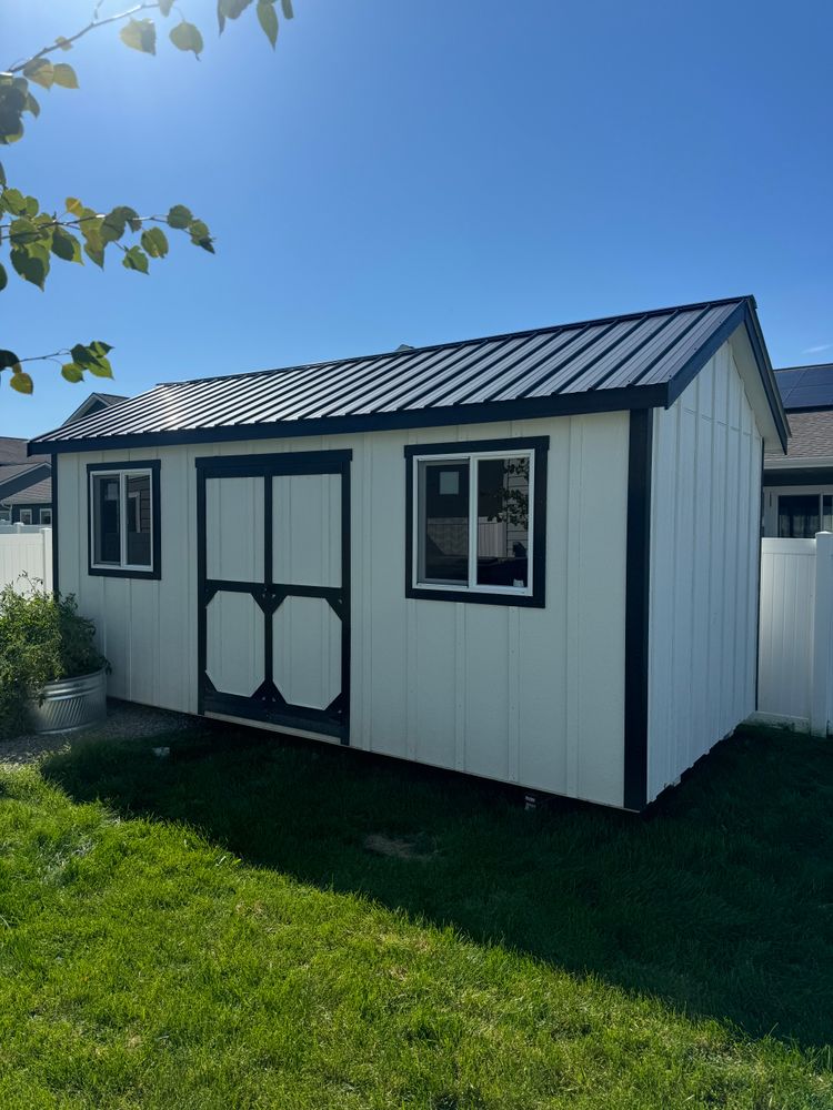 Enhance your outdoor space with our Gable Style sheds, featuring a classic pitched roof design for increased storage and aesthetic appeal, perfectly blending functionality with timeless elegance for your backyard. for Rocky Mountain Shed Builders in Whitefish, MT