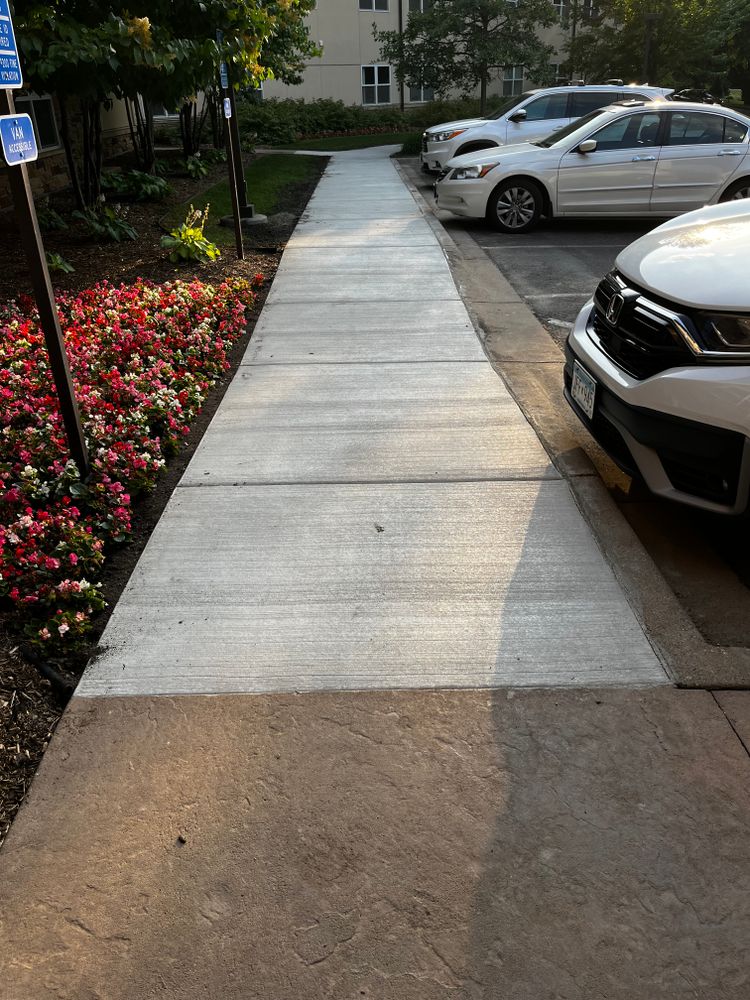 Our Commercial Concrete Services offer removal & installation for any of your concrete needs, transforming your outdoor or indoor space with durable, visually appealing concrete tailored to enhance your business’s aesthetic and functionality for Outdoor Dynamics LLC in Sherburne County, MN