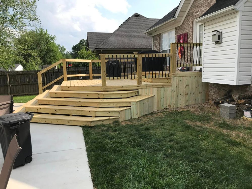 We provide a variety of deck building and repair services to improve your outdoor living area. We have the skills and expertise to make sure your project is done right. for Pro Flo Solutions in Brandenburg, Kentucky