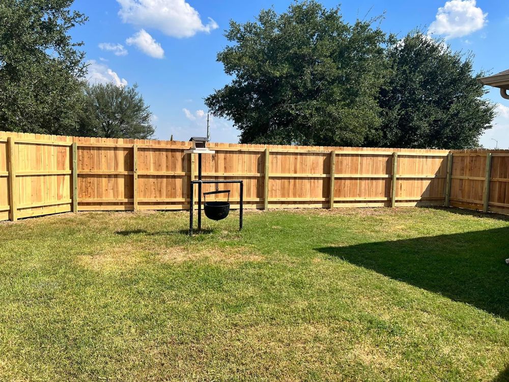 Privacy 3 Rail Cedar Fencing for Pride Of Texas Fence Company in Brookshire, TX