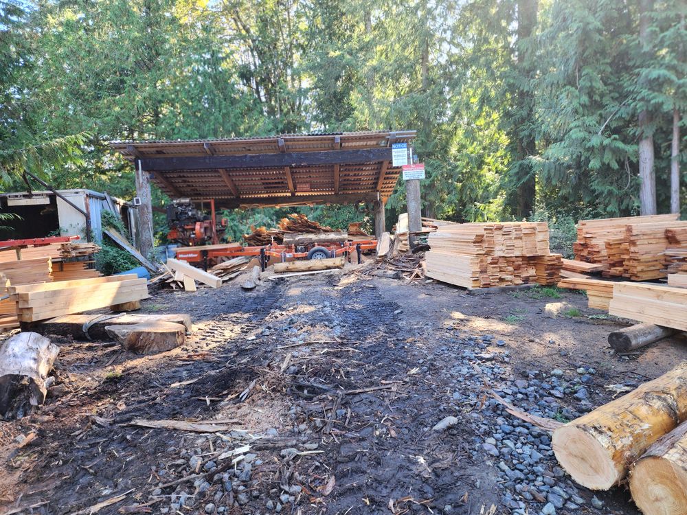 At the sawmill  for The Baskins Sawmill in Port Angeles,  WA