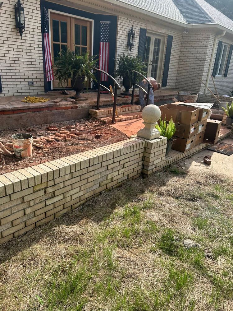 Our expert retaining wall construction service provides durable and aesthetically pleasing solutions, enhancing your landscape's functionality while preventing soil erosion and optimizing space usage with high-quality materials tailored to your home. for JR Tomberlin Masonry in Troy, NC