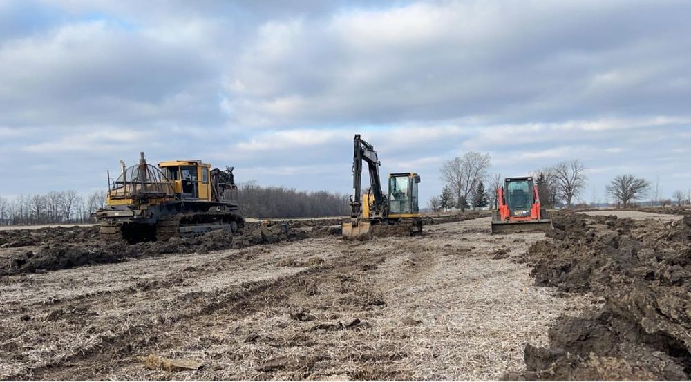 Excavating for Northwest Ohio Farm Drainage in Ada,, OH