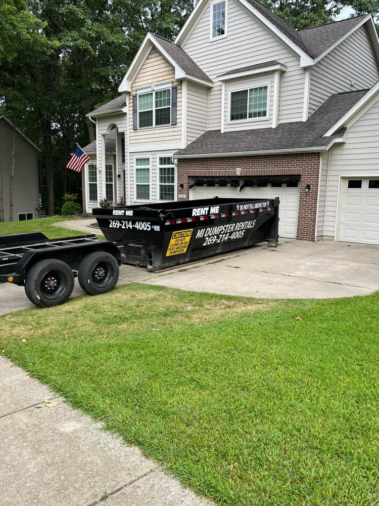 Our Construction Debris Removal service efficiently clears away any unwanted building materials, debris, and waste from your property, ensuring a clean and safe environment after construction or renovation projects. for MI Dumpster Rentals LLC in Bangor, MI