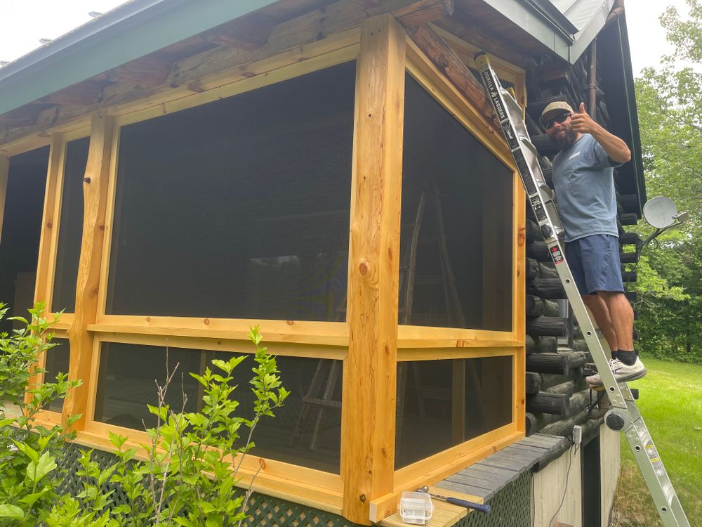 Enhance your home's aesthetics with our Timber Framed Screen porches, providing modern privacy solutions and natural design elements. Perfectly crafted for durability, we add a stylish touch while blending seamlessly with any new construction project for McKenna General Contracting in Readfield, ME