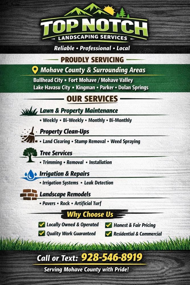 All Photos for Top Notch Landscape Services LLC in Mohave Valley, AZ