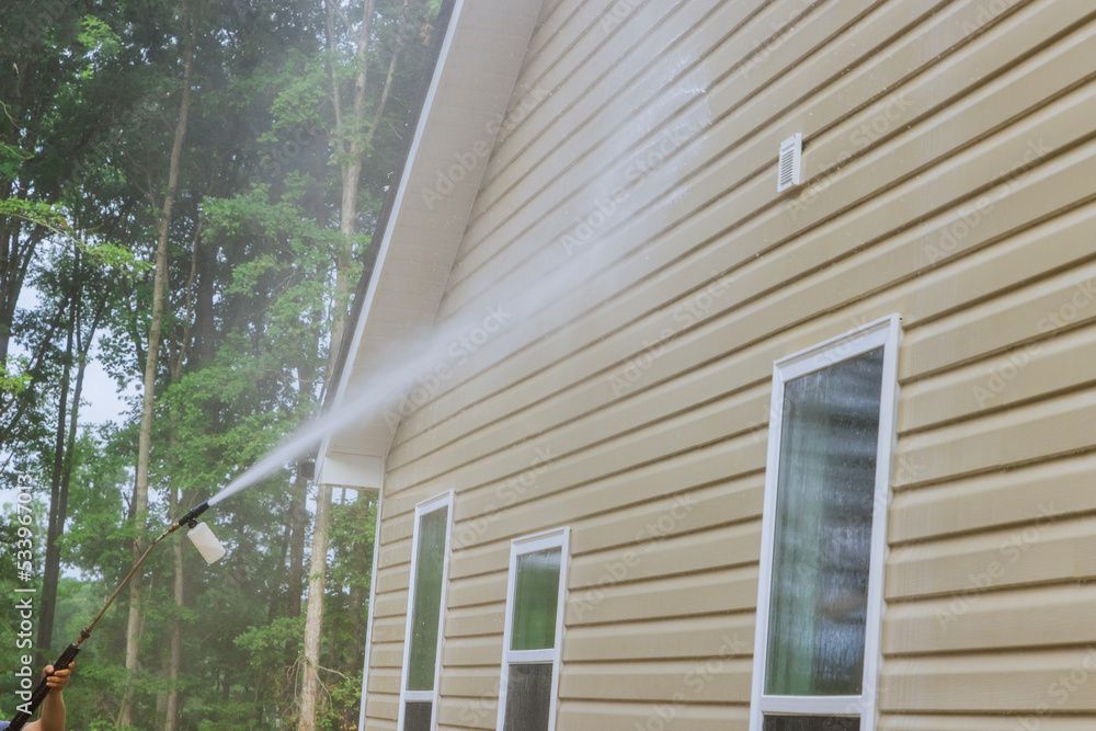 We clean exterior homes walkways driveway for American Privacy Fencing & More in Statesboro, GA