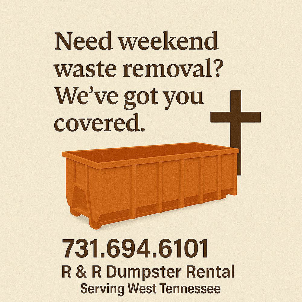 Dumpster Rental for R & R Enterprises in Jackson, TN
