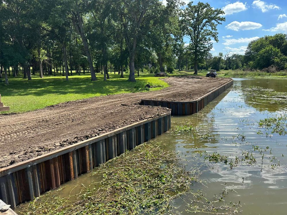 Our bulkhead service provides shoreline stabilization and protection against wind and waves, safeguarding your property from erosion. Trust our marine construction experts to deliver durable, long-lasting solutions for your lakefront property. for BR Construction LLC  in Corsicana, TX