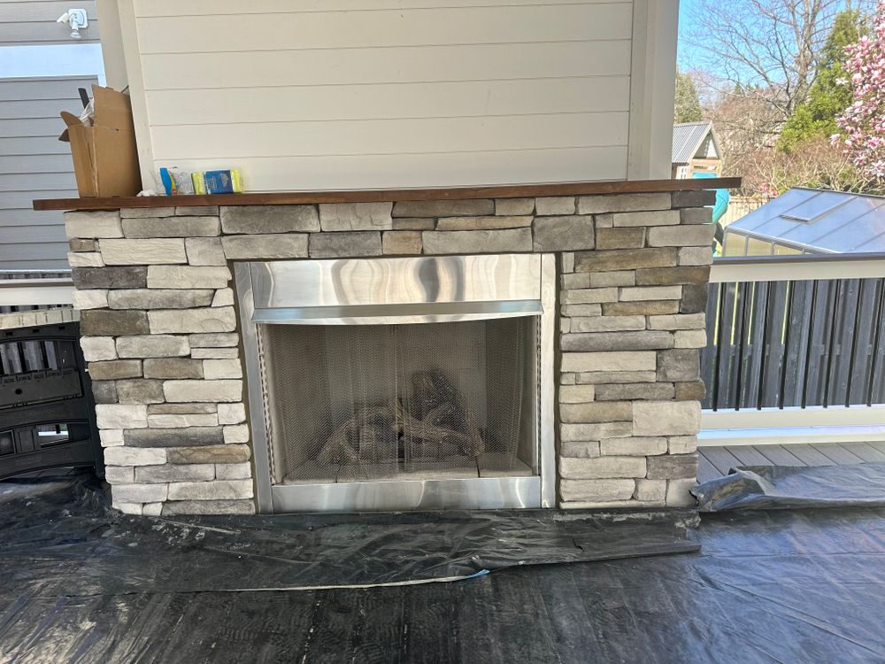 Stone veneer  for Matteo Hardscapes in Towson,  MD