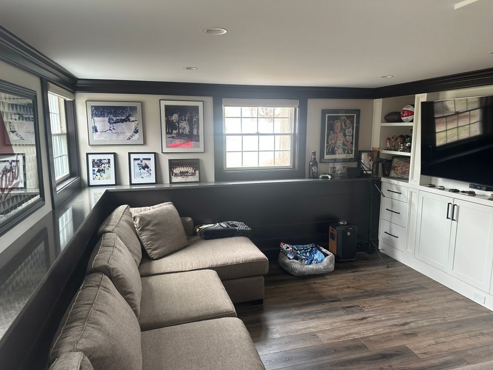 Transform your basement into a comfortable, functional living space with our expert renovation service. We handle design, construction, and finishing to create beautiful rooms that add value and versatility. for Brackloon Remodeling llc in Canton, MA