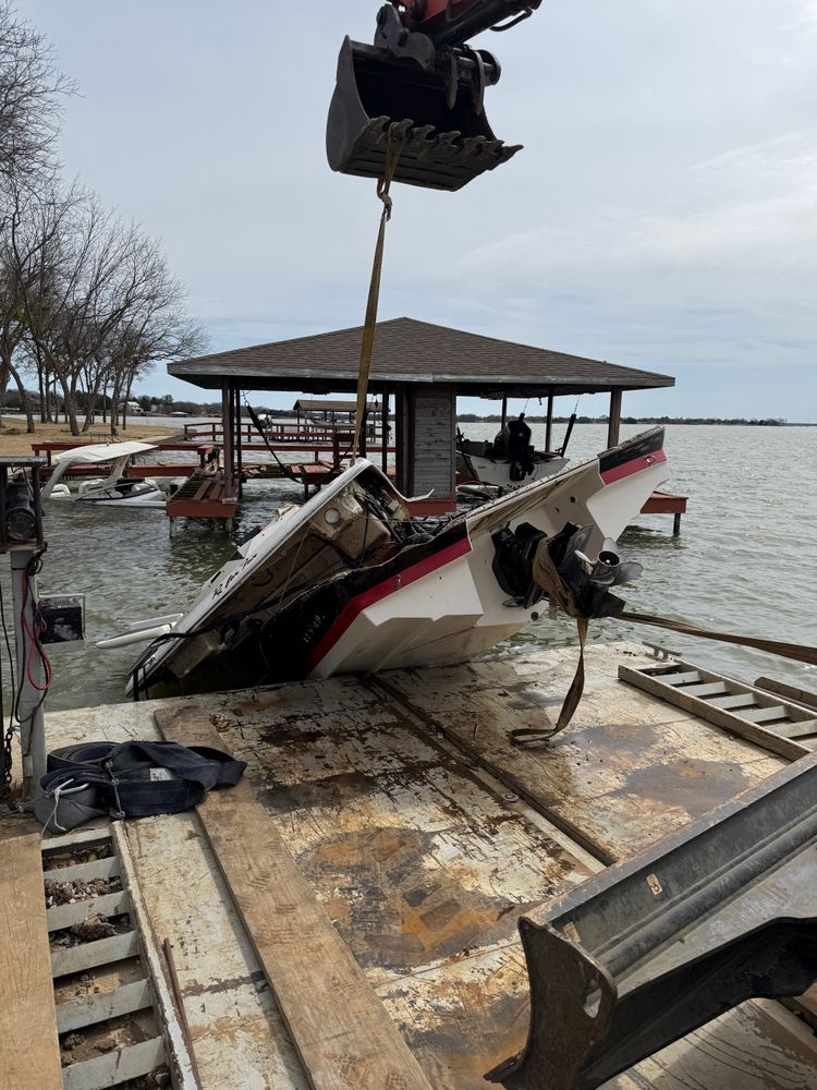 Emergency Boat Recovery for BR Construction LLC in Corsicana, TX