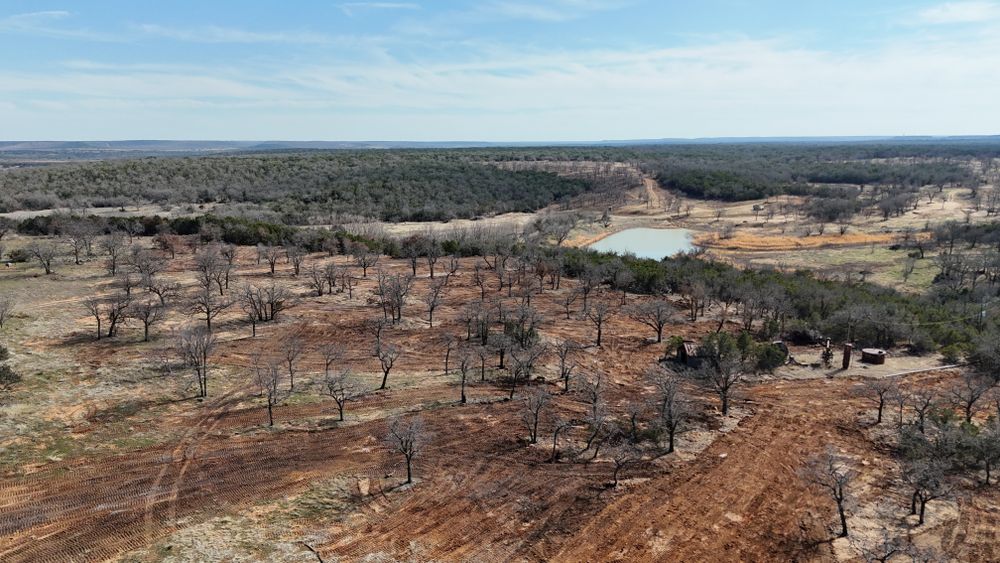 Land Clearing and Land Development for South Prairie Construction in Graham, TX