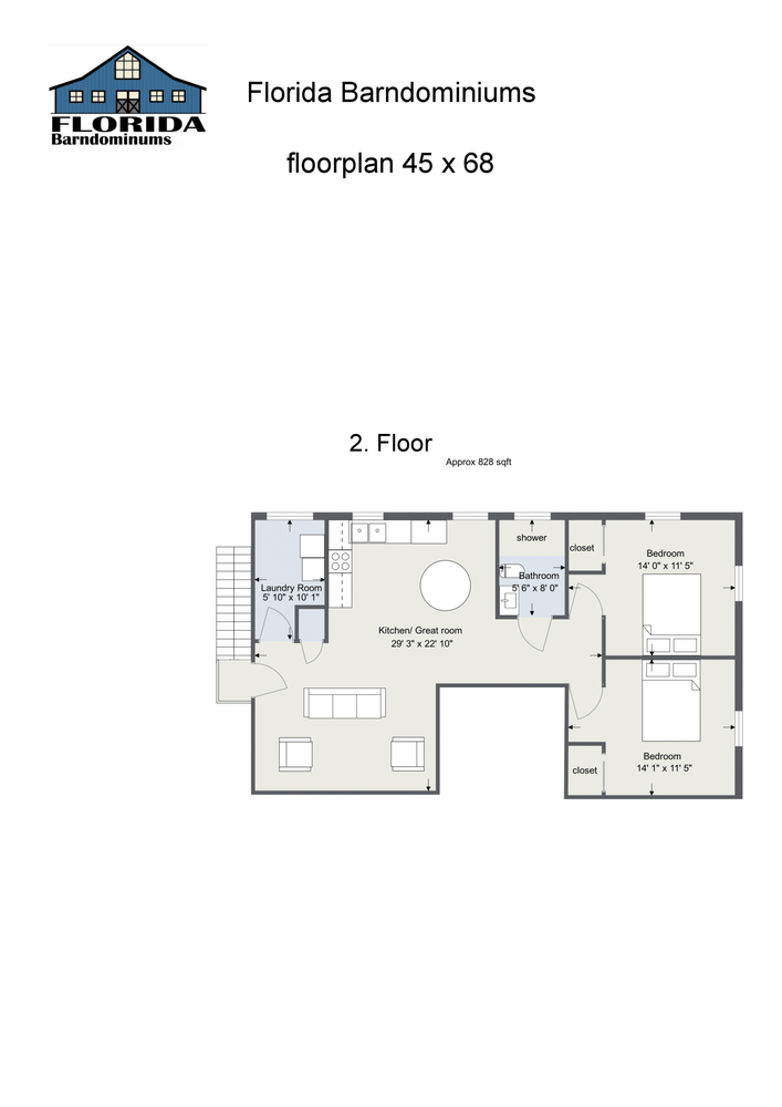2-Story Floor Plans for Florida Barndominiums in Homosassa Springs, FL