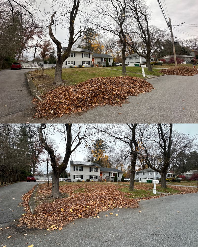 Fall cleanup for Quiet Acres Landscaping in Dutchess County, NY