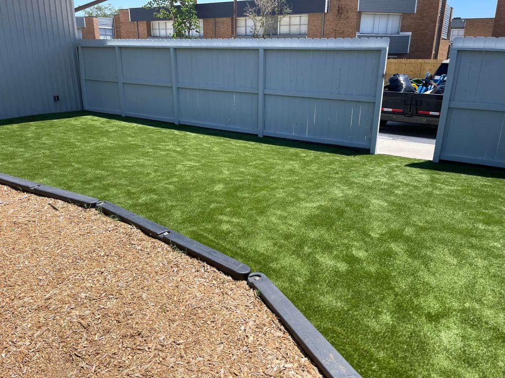 Our Fertilization and Aeration service enhances lawn health by enriching soil, promoting robust root growth, and improving nutrient absorption for a lush, vibrant yard that boosts your home's curb appeal. for Full Armor Landscapes in League City, TX