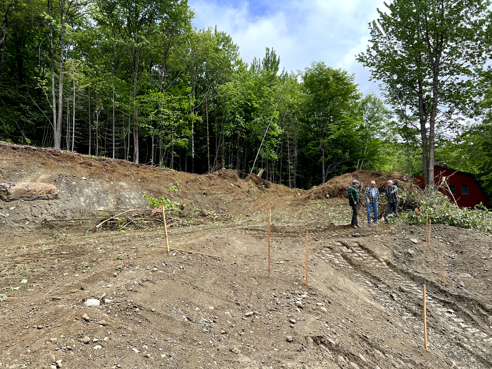 Carving a Pond into a Mountain Side for Andy Naylor Excavation in Stowe, VT