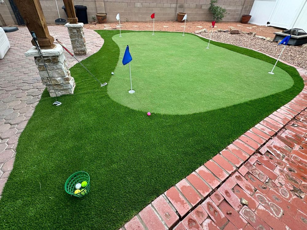 Transform your backyard into a luxurious oasis with our Putting Greens service. Elevate your outdoor space with premium artificial turf, expert installation, and customizable designs for hours of leisurely enjoyment. for Go Green Turf Pros in Albuquerque, NM