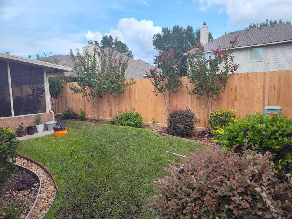 Cedar privacy fence for Arnold Construction in Magnolia, TX