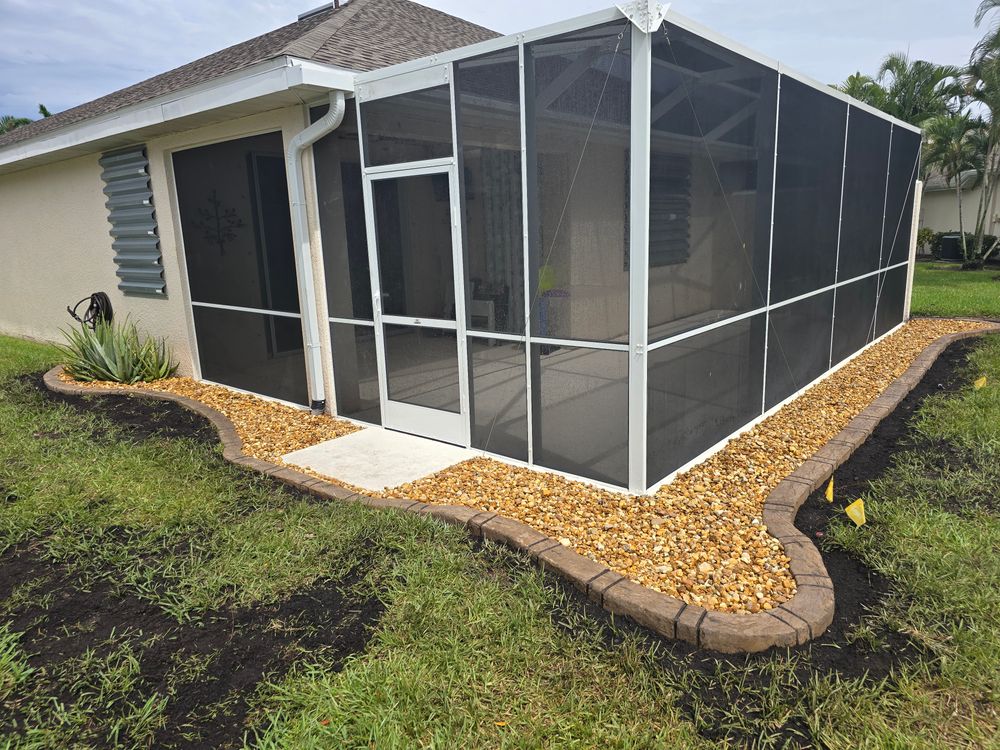 Transform your garden with our Mulch & Stone Installation service! Our team will help you select the perfect color of mulch or stone to accent your flower beds, suppress weeds, retain moisture, and enrich soil health, creating a vibrant and beautiful for AL Curbs in Cape Coral, FL