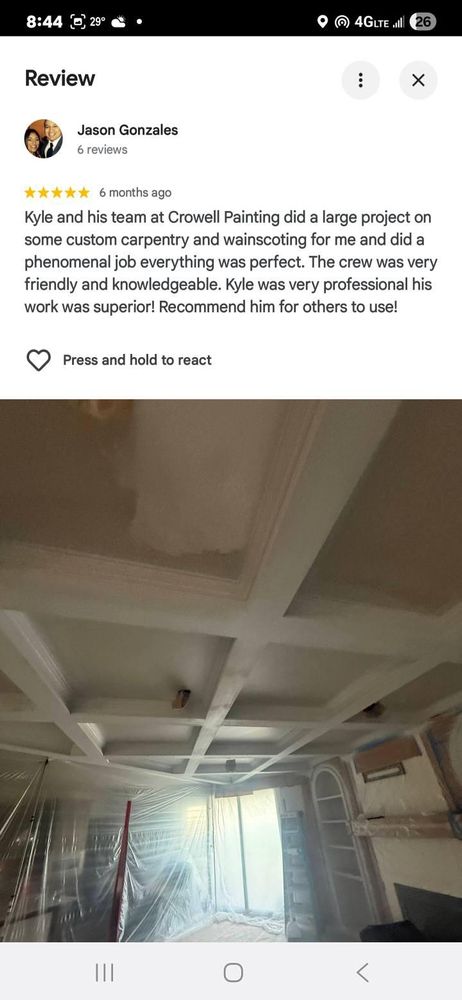 Interior Painting for Crowell's Painting & Drywall Repairs in Oklahoma City, OK