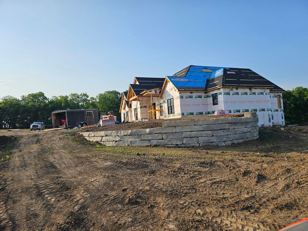 Retaining Wall Construction for Viking Dirtworks and Landscaping in Gallatin, MO