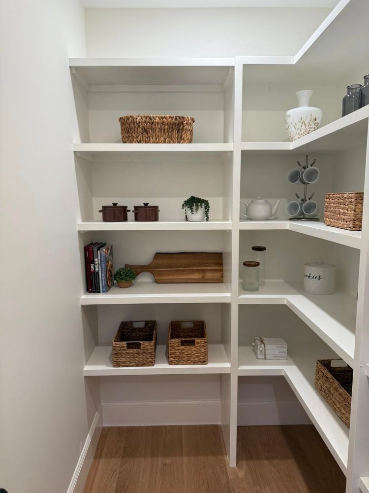 Our Custom Closets service designs and builds tailored storage solutions that maximize space, improve organization, and match your home’s style with expert craftsmanship, durable materials, and personalized functionality for everyday living. for Kyle Espinola  in Dracut, MA