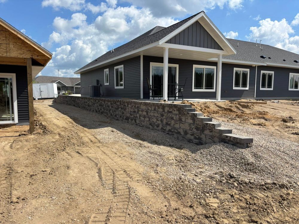 Our Hardscape Installation service designs and builds durable patios, walkways, retaining walls, and outdoor features that enhance beauty, function, and value while creating inviting spaces for relaxing, entertaining, and everyday enjoyment. for PS Earthworks LLC in Carlos, MN