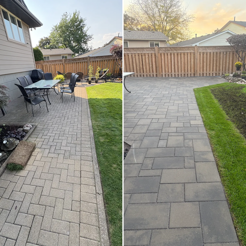 Upgrade your patio by replacing worn or outdated pavers with newer styles while reusing the existing base where possible. This delivers a refreshed, modern look for a fraction of the cost of a full patio installation. for Pure Pavers Restoration in Burlington, ON