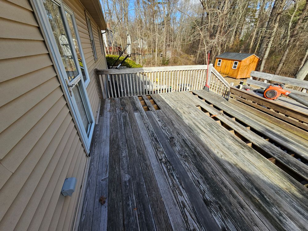 Prioritizing safety first, while enhancing the appearance of weathered or damaged decks to extend their lifespan and functionality, ensuring the longevity of your deck. for South Coast Decks LLC in Mansfield, MA