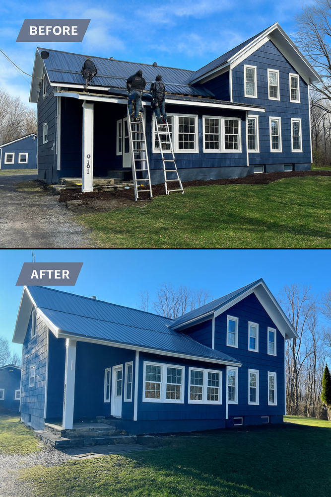 Before and after for RFK Contracting in Wolcott, NY