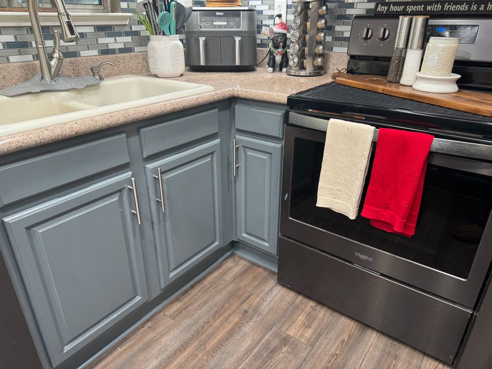 Our kitchen and cabinet refinishing service revitalizes your space with expert craftsmanship, transforming old surfaces into stunning, like-new finishes while adding value and beauty to your home efficiently. for Fred's Painting in Turlock, CA