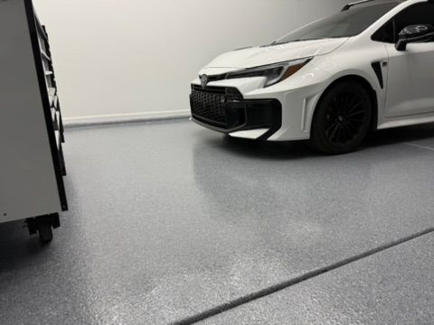 Transform your space with our Garage Epoxy Floors, offering homeowners durable, aesthetically pleasing surfaces that resist stains and impact while enhancing the look of any garage effortlessly. for PRYME EPOXY in Mayer, AZ