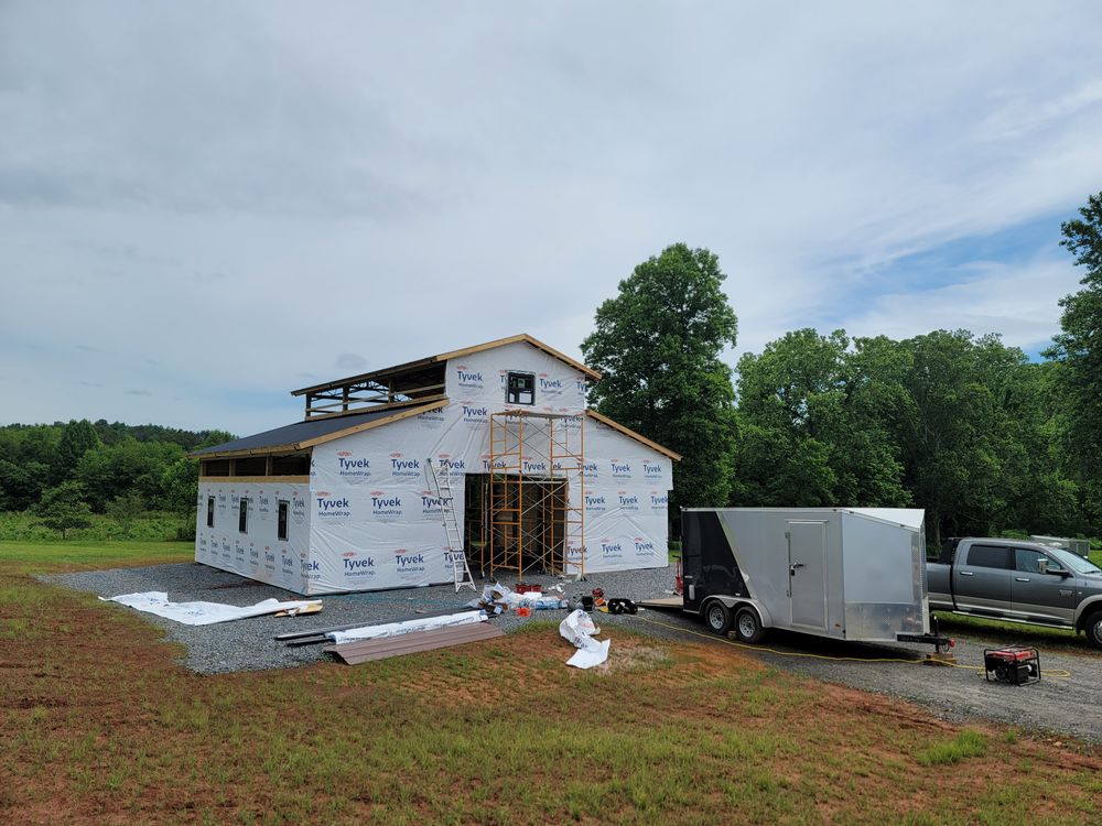 Steel Truss Pole Barns for Platinum Outdoor Services LLC in Conover, NC