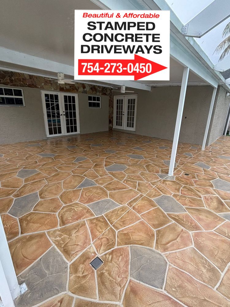 All Photos for Beautiful and Affordable Stamped Concrete by Castilla Concrete Finish Design Corp in Sunrise, FL