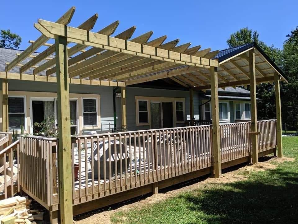 Transform your outdoor space with our expert deck and patio installation services, offering durable materials, customized designs, and professional craftsmanship to enhance beauty and functionality in your home's exterior oasis. for GT Builders in Henryville, IN