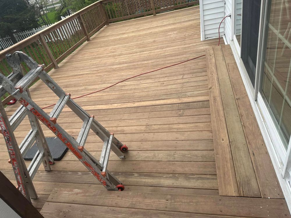 Treated Green/Brown Decks for R&R Home Services (RR Affordable Deck Builders) in Schaumburg, IL