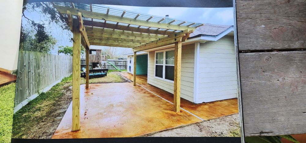 Pergolas for Keen Decorative Concrete in Corpus Christi, TX