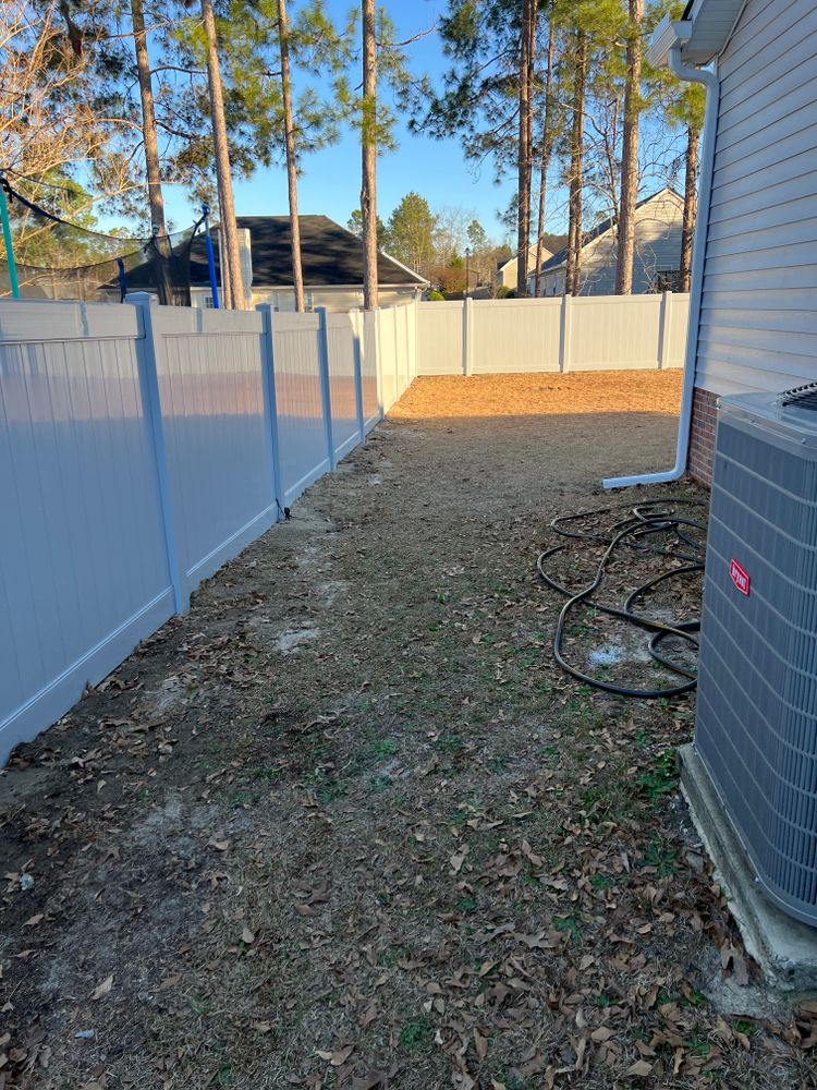 Vinyl fence  for JB Nealy Fence in Elgin, SC