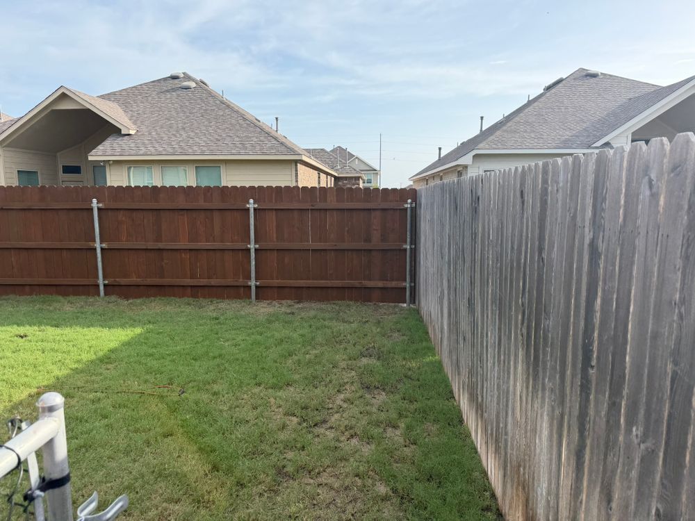 Fence soft wash & staining for Ansley Staining and Exterior Works in New Braunfels, TX
