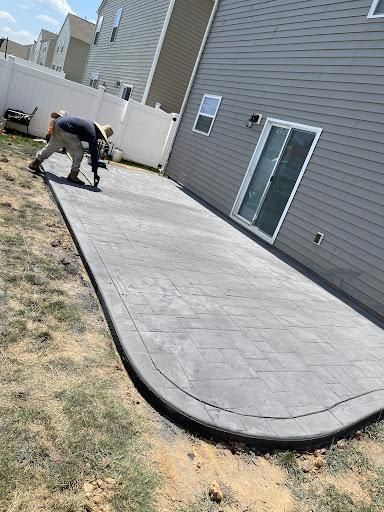 Patio Installation for Arce’s concrete finishing in Winston Salem, NC