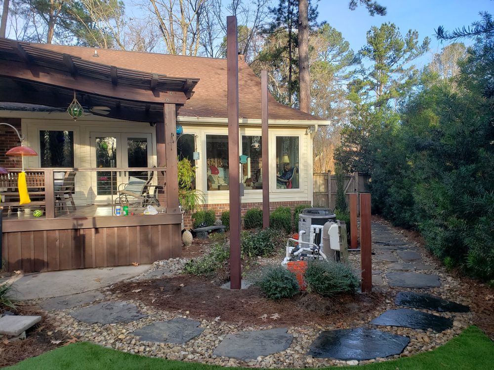 Ipe deck and trellis  for GVL Renovations in Greenville, SC