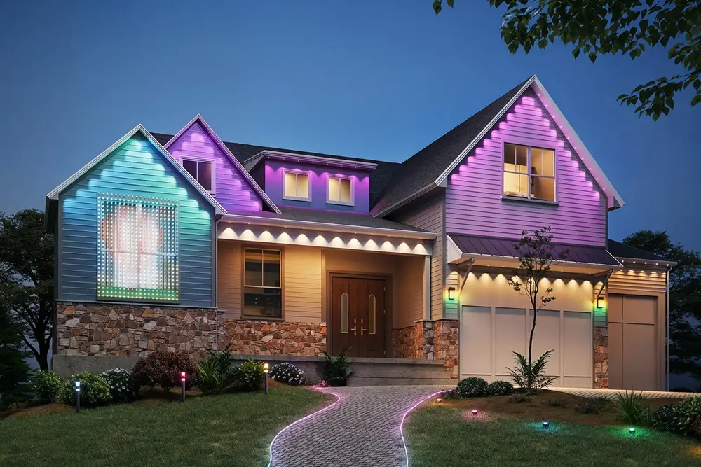 Our Permanent Lighting service offers a stunning, year-round lighting solution for your home. Enjoy beautiful, energy-efficient illumination tailored to any occasion with hassle-free installation and smart control options. for Happy Holiday Christmas Lighting in Mullica Hill, NJ