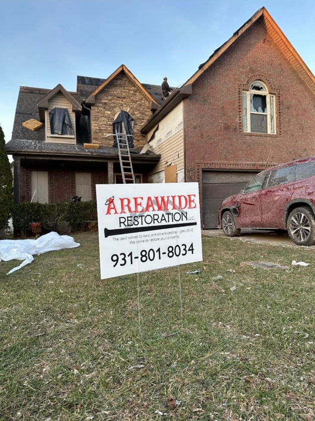 Protect your home from further damage after a storm hits with our Storm Tarping service. We quickly cover exposed areas with durable tarps until permanent repairs can be made, preserving your property. for Areawide Restoration in Clarksville, TN