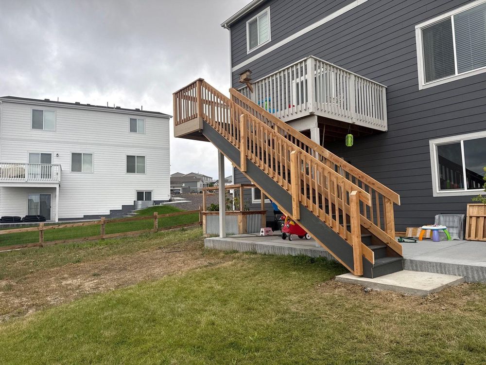 Deck Stairs for Arnett Front Range Construction in Elizabeth, CO