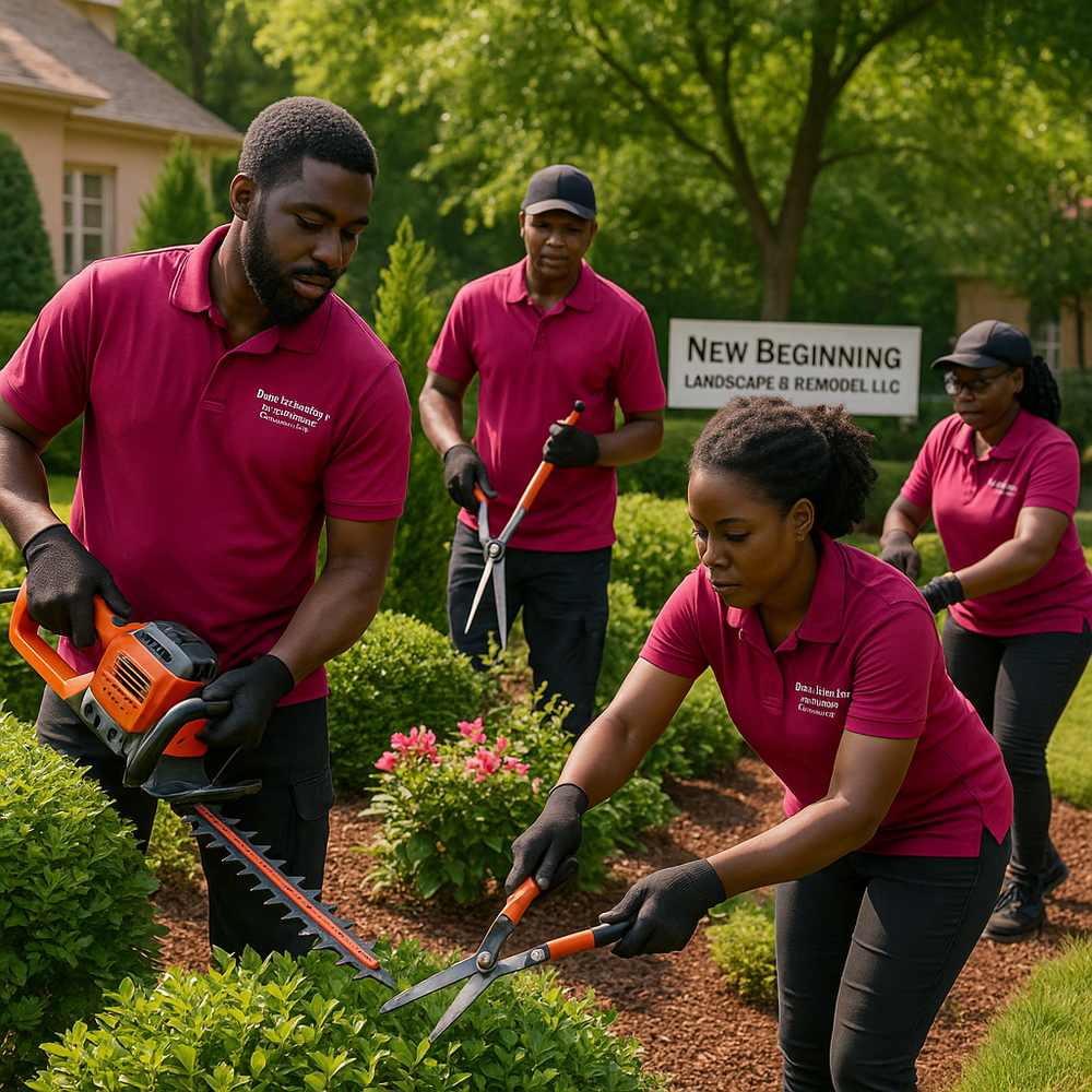 At New Beginning Landscape & Remodel LLC, we provide expert shrub trimming and pruning to enhance plant health, prevent overgrowth, and improve curb appeal. Our services promote strong growth and a well-maintained landscape. for New Beginning Landscape & Remodel LLC in Atlanta, GA