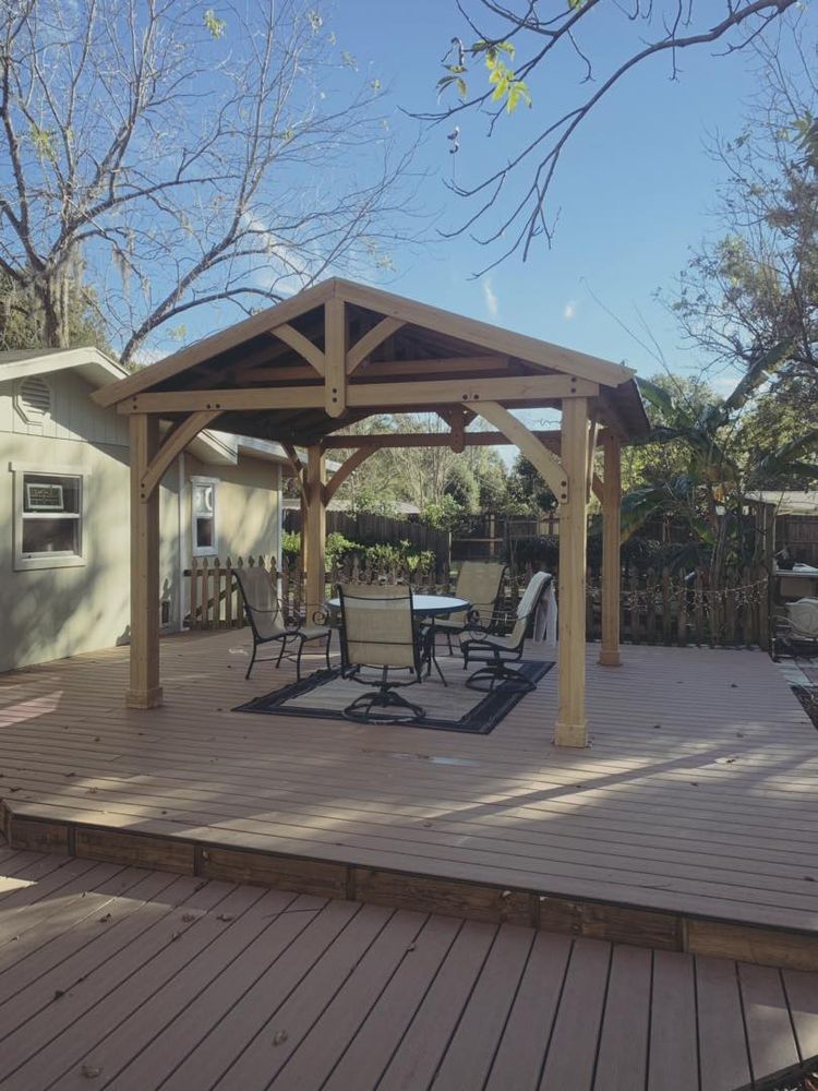 Transform your outdoor space with our expert Patio Design & Construction services, creating beautiful, functional areas that enhance your home's appeal and provide enjoyable experiences for relaxation and entertaining. for MyerScapes Environmental LLC in Mulberry, FL