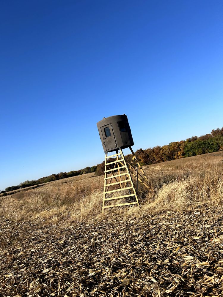 Our Deer Stand Construction service offers hunters expertly placed and sturdy deer stands, ensuring safety, and durability. Plus optimal wildlife observation for an enhanced hunting experience on your land. for Two Young Bucks in Leon, IA